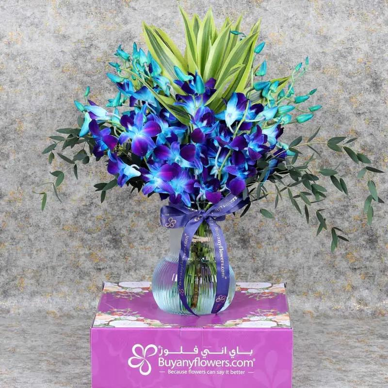 11 Blue Orchid In Vase