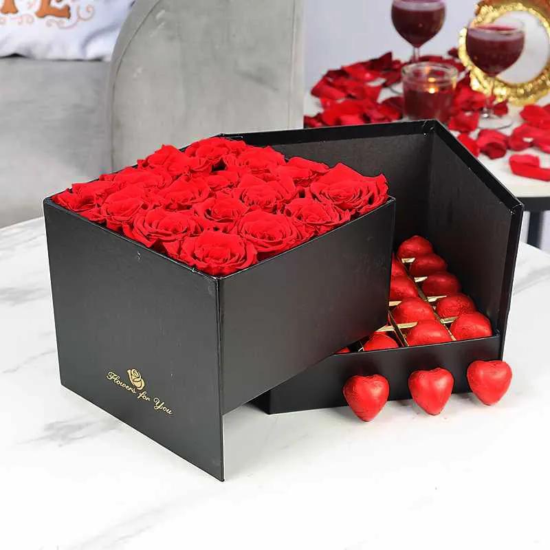 Affection 16 Forever Red Roses and Chocolate Box