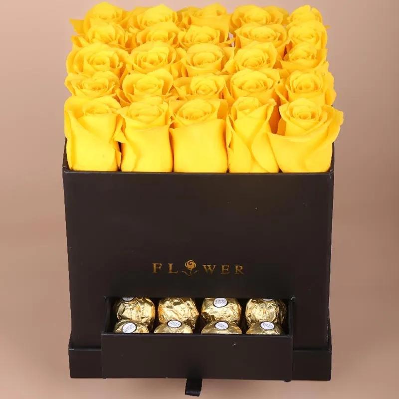 Black Box of Love 25 Yellow Roses