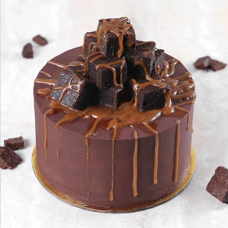 Brownie Caramel Cake 4 Portion