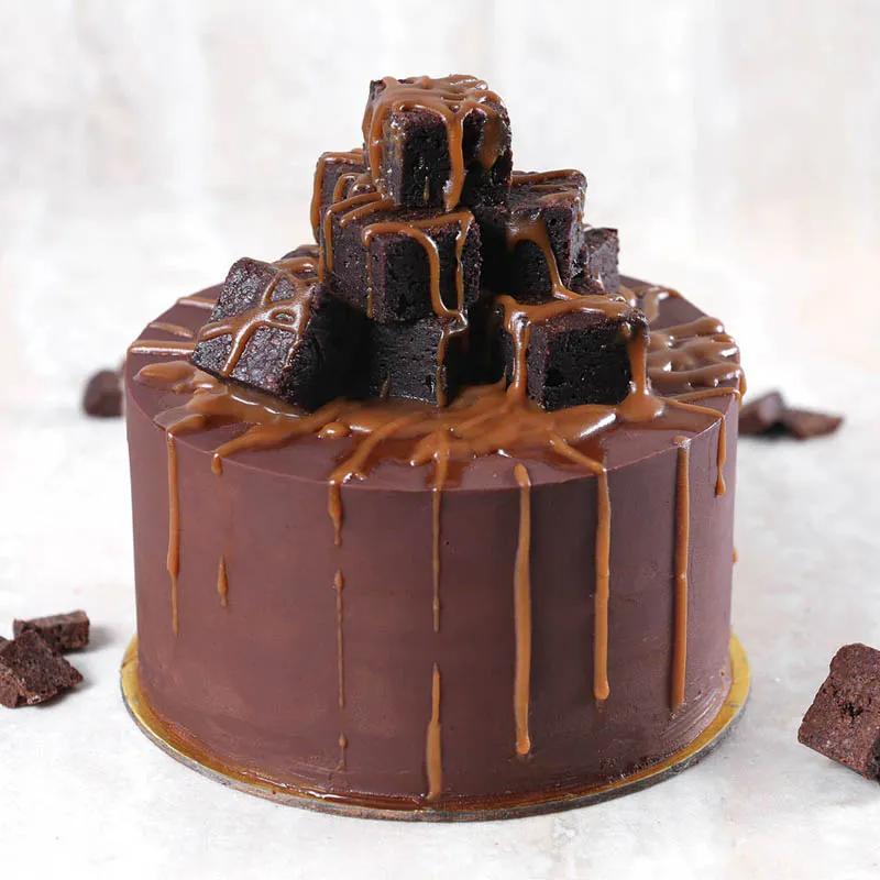 Brownie Caramel Cake 4 Portion