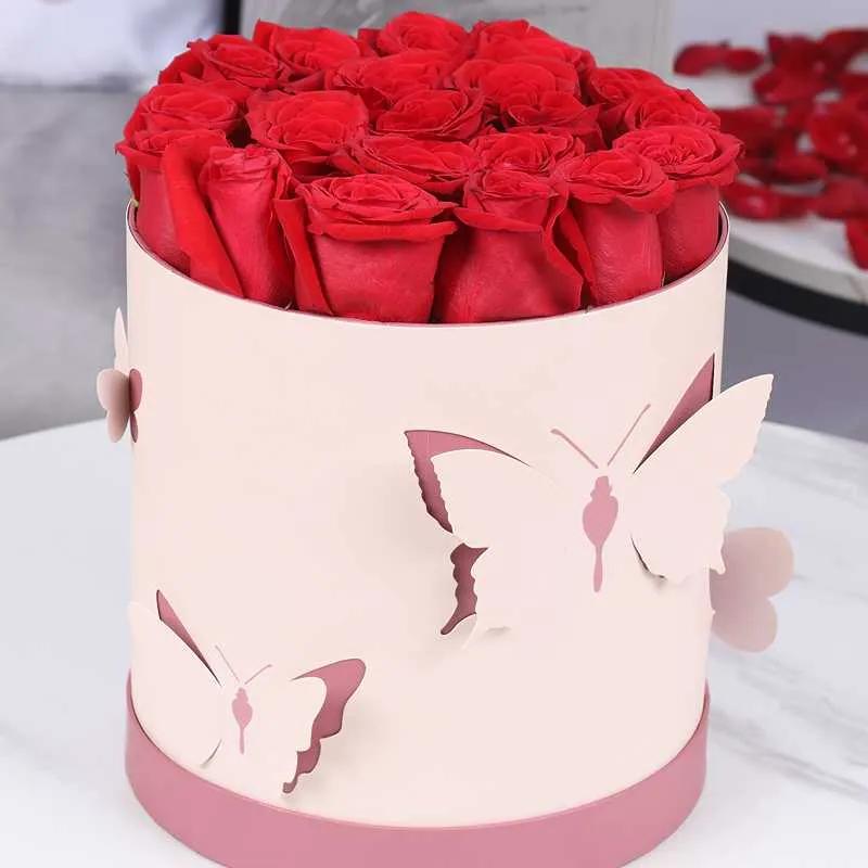 Butterfly 21 Red Roses Box