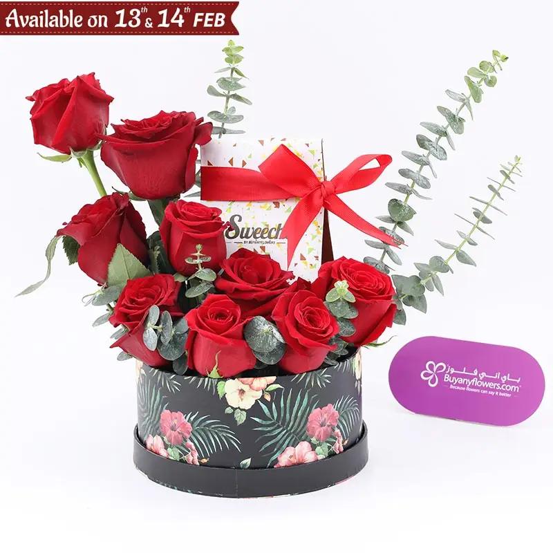 Choco Love 9 Red Roses Box