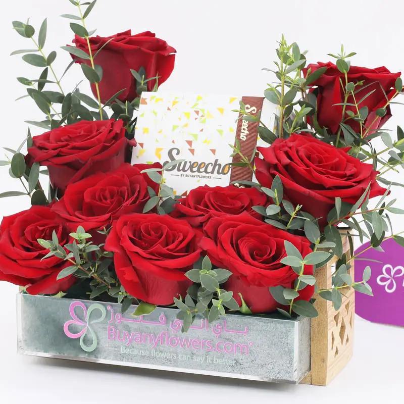 Choco Love 9 Red Roses Tray