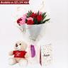 Cute 11 Roses Bouquet Trio