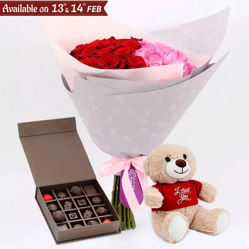 Cute Love 51 Roses Bouquet Trio