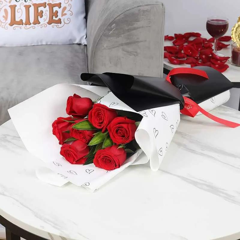 Cute Love 7 Red Roses Bouquet