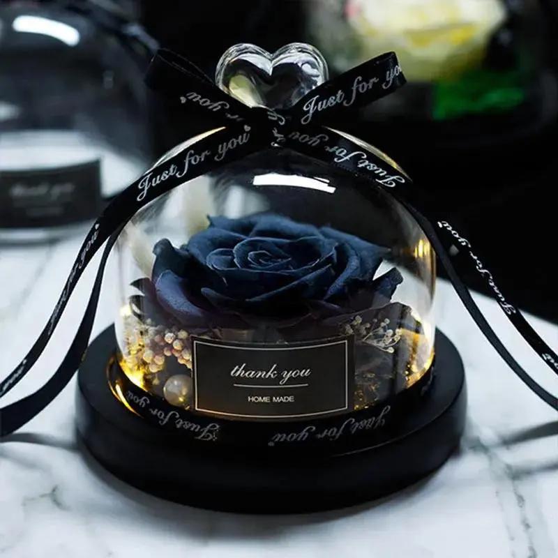 Designer Black Preserved Rose with Box