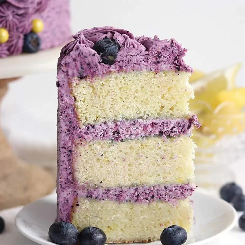 Designer Blueberry Lemon Cake 8 Portion