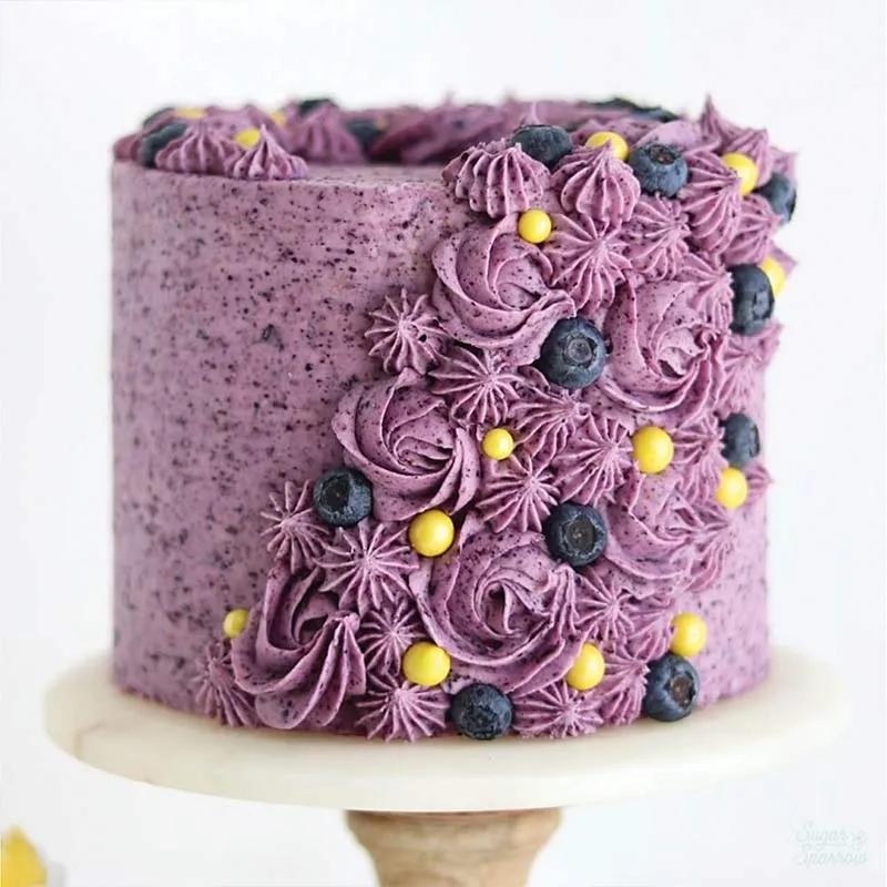 Designer Blueberry Lemon Cake 8 Portion