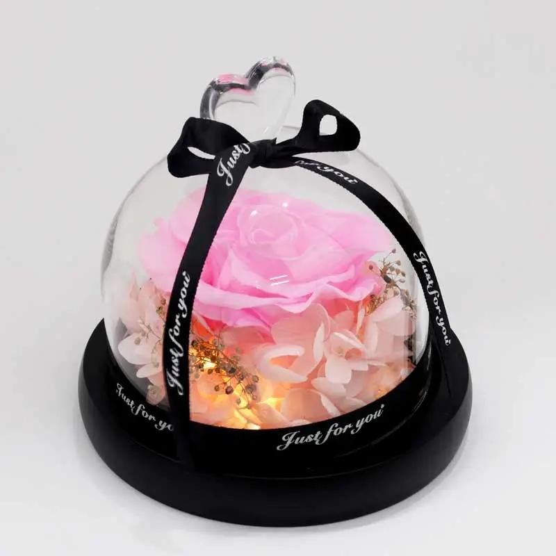 Designer Pink Preserved Rose Trio