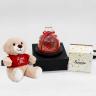 Designer Red Preserved Rose Trio