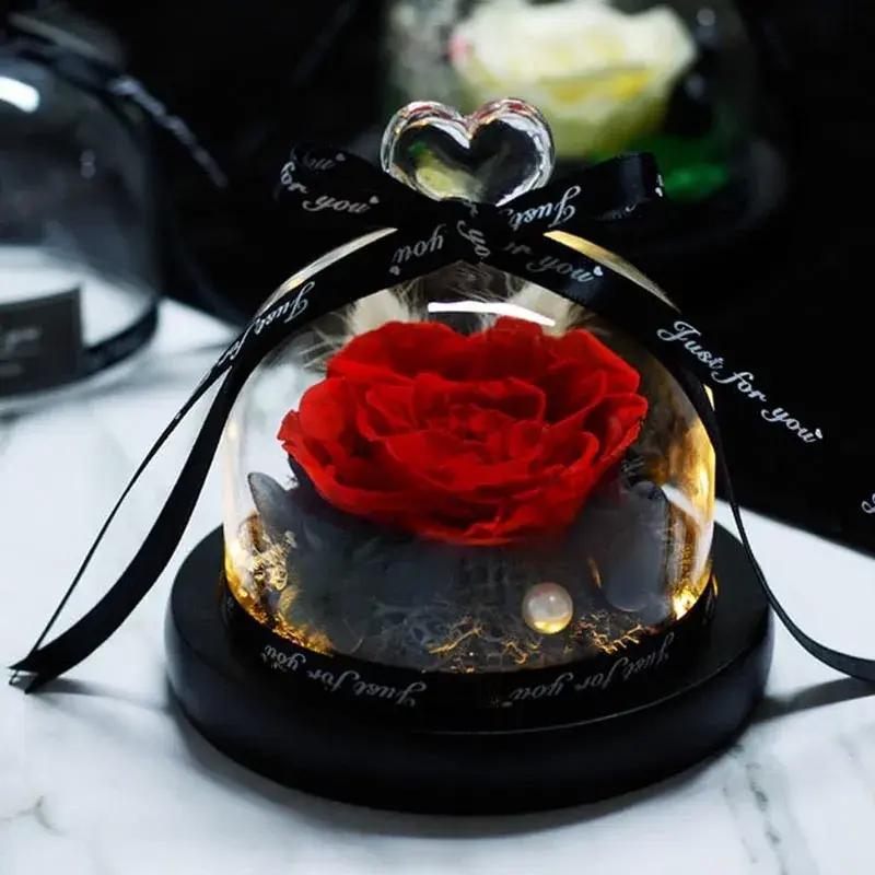 Designer Red Preserved Rose with Box