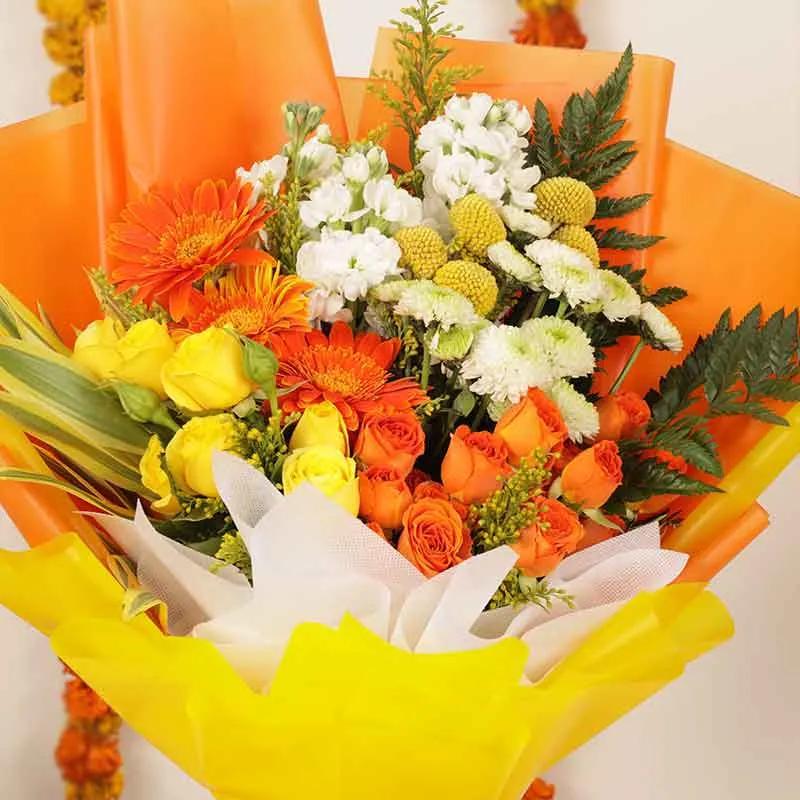 Diwali Sparkle Mix Flower Bouquet