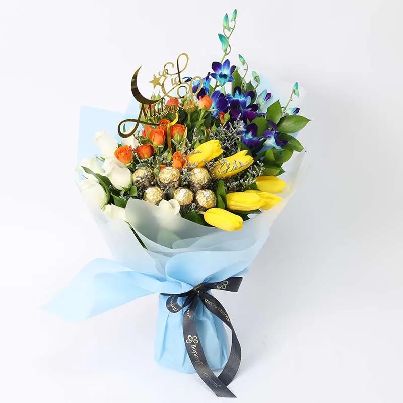 Eid Floral Blessings Bouquet Blue