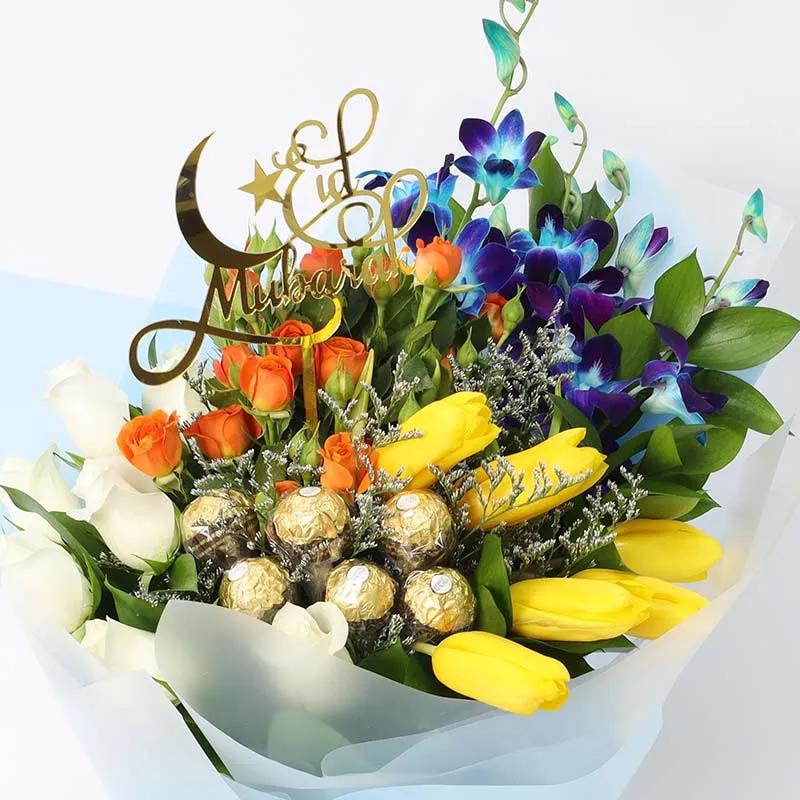 Eid Floral Blessings Bouquet Blue