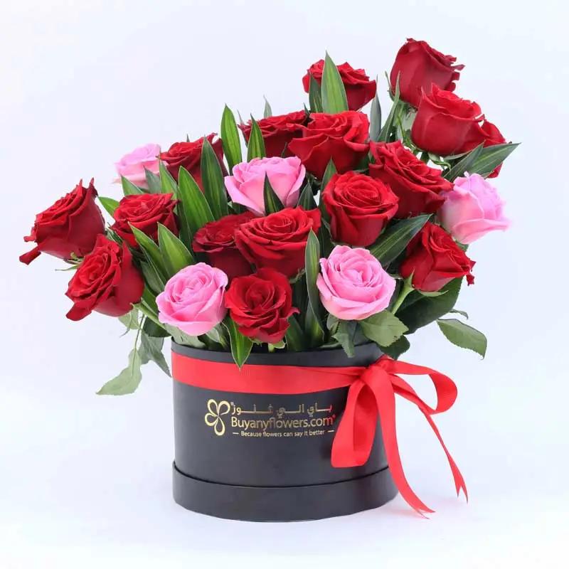 For Love 21 Roses Box and I Love You Teddy