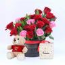 For Love 21 Roses Box Trio