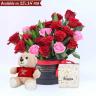 For Love 21 Roses Box Trio