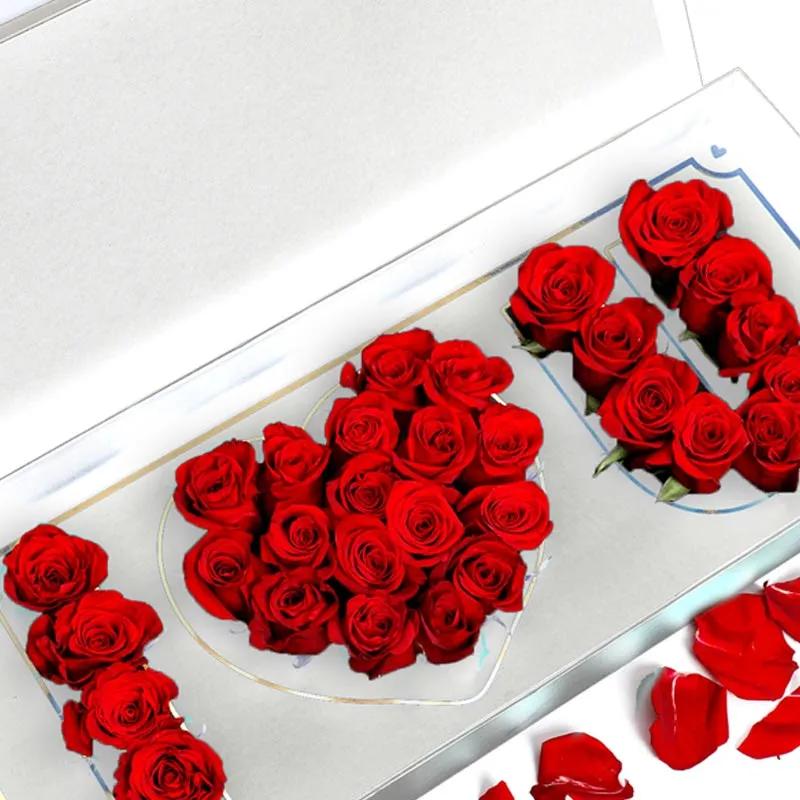 I Love You Red Roses White Box