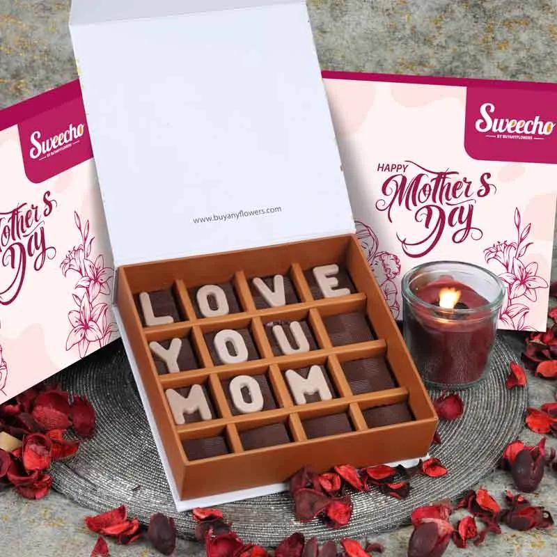 Love You Mom Chocolates By Sweecho 16 Pcs