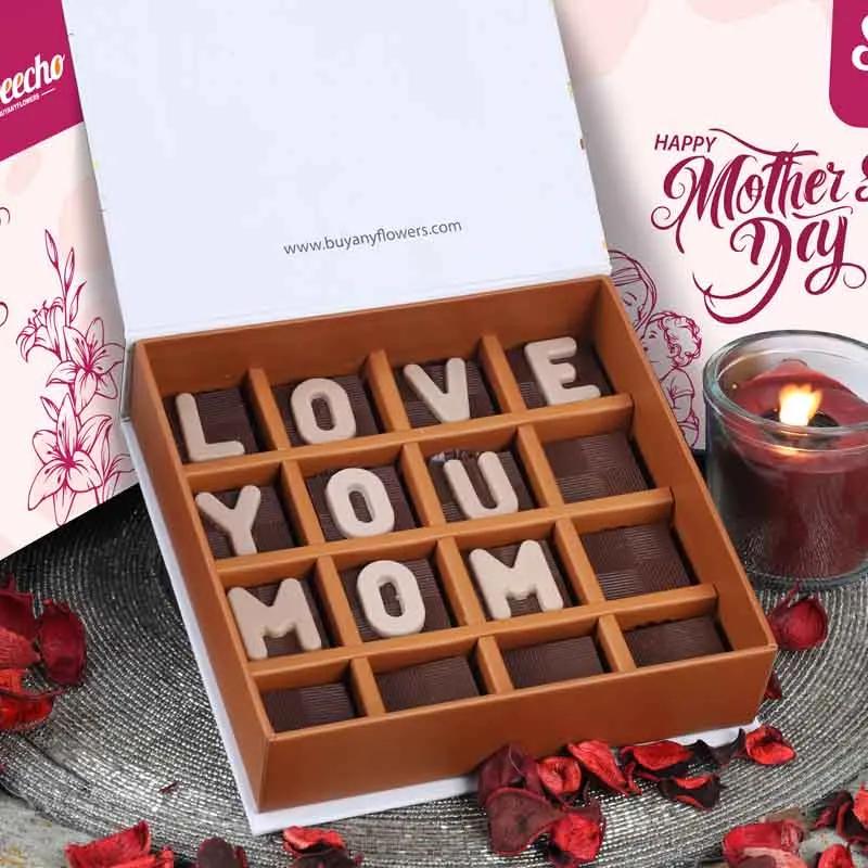 Love You Mom Chocolates By Sweecho 16 Pcs