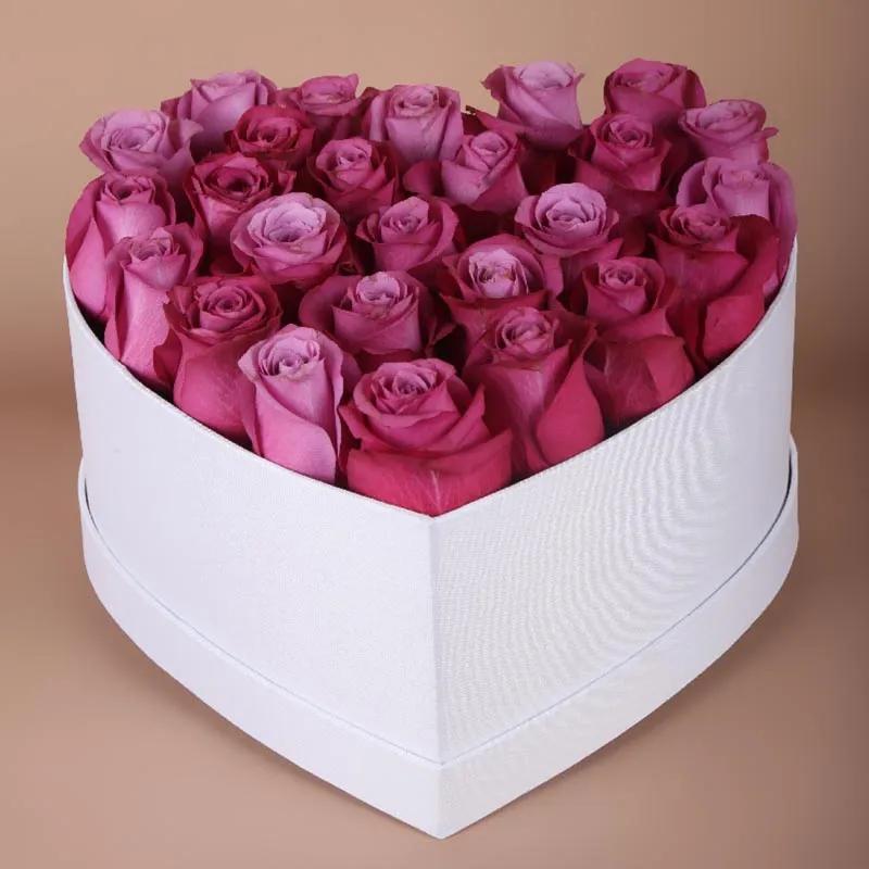 Magnificent Lavender Roses In Heart Shape Box