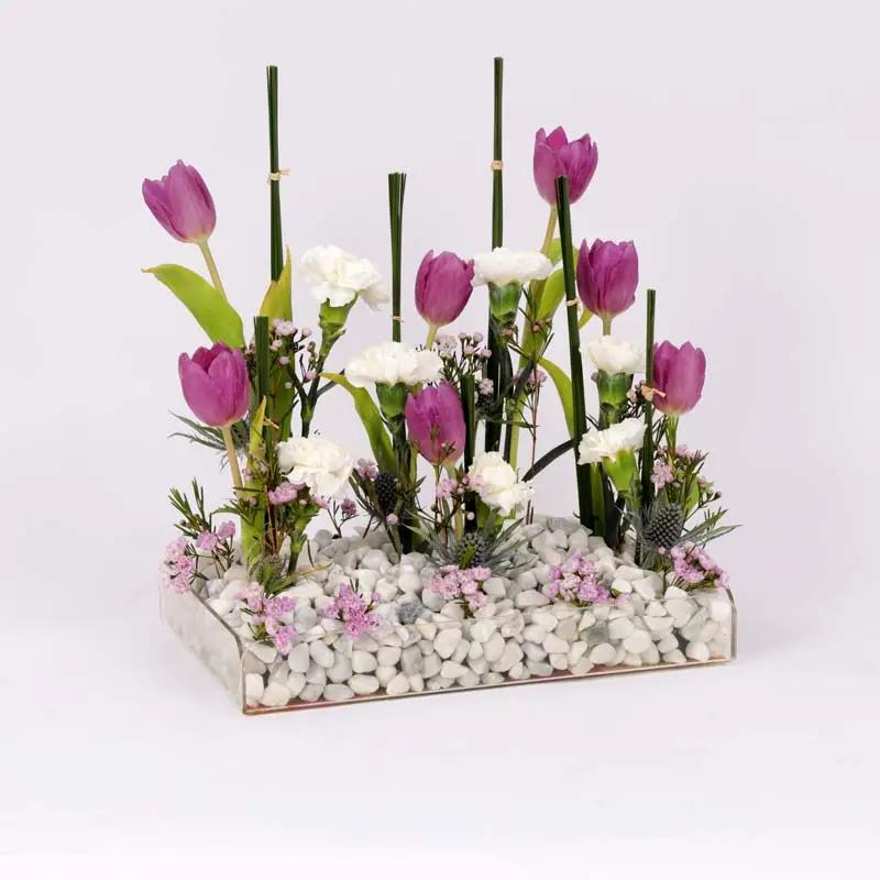 Mauve Flowers Tray