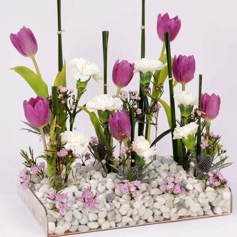 Mauve Flowers Tray