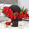 My Love Box 25 Red Roses Trio