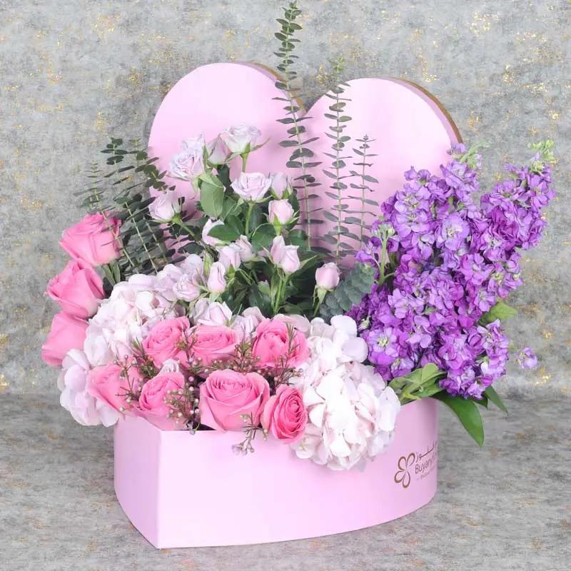 Pastel Heart Flower Box