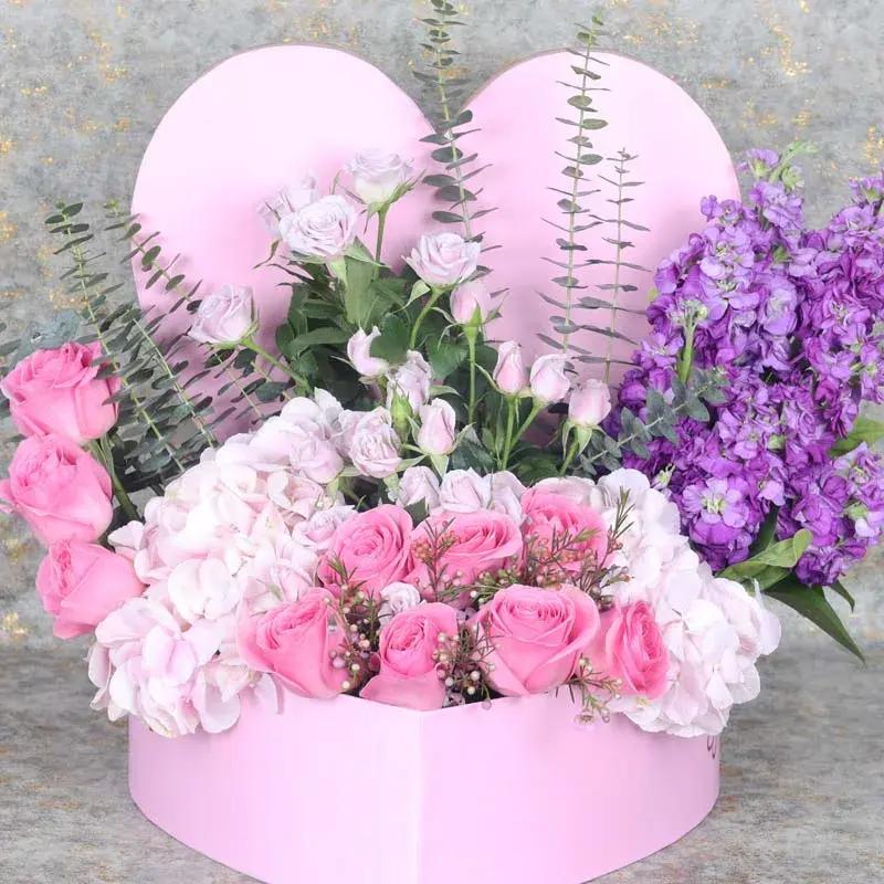 Pastel Heart Flower Box