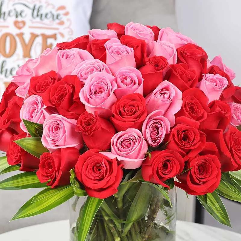 Pure Love 75 Roses in Vase