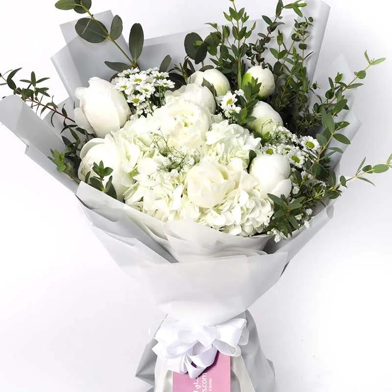 Saint Peonies and Hydrangea Bouquet