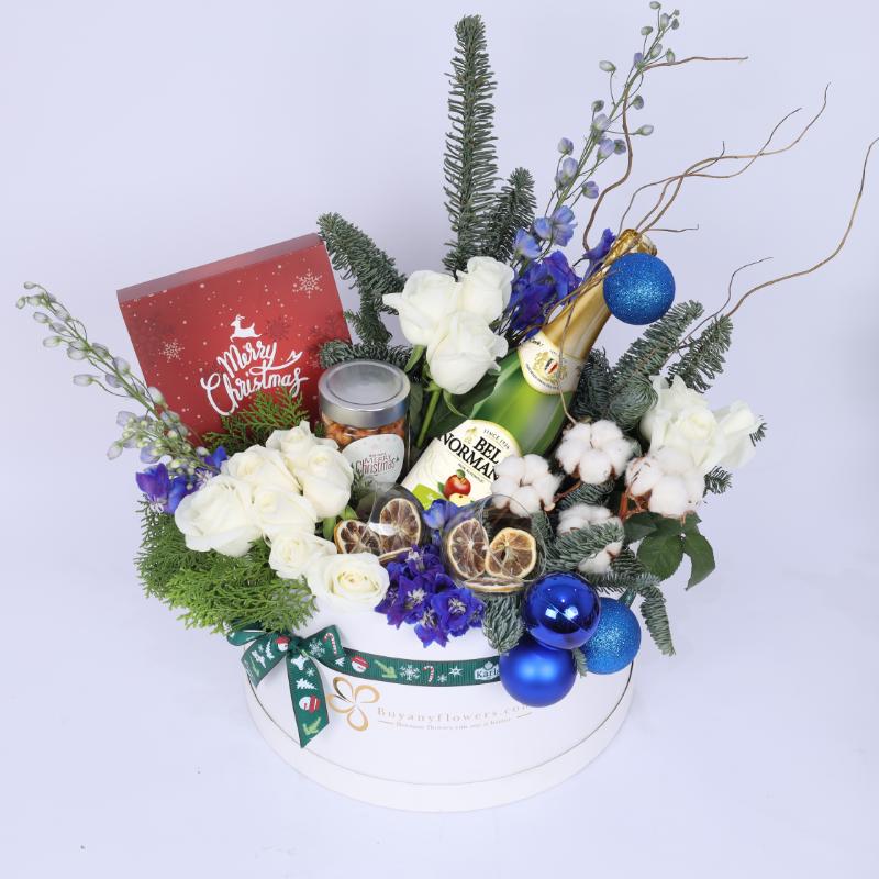 Sparkling Christmas Flower Hamper