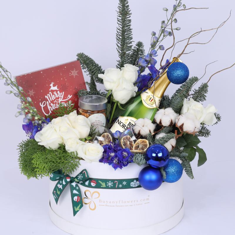 Sparkling Christmas Flower Hamper