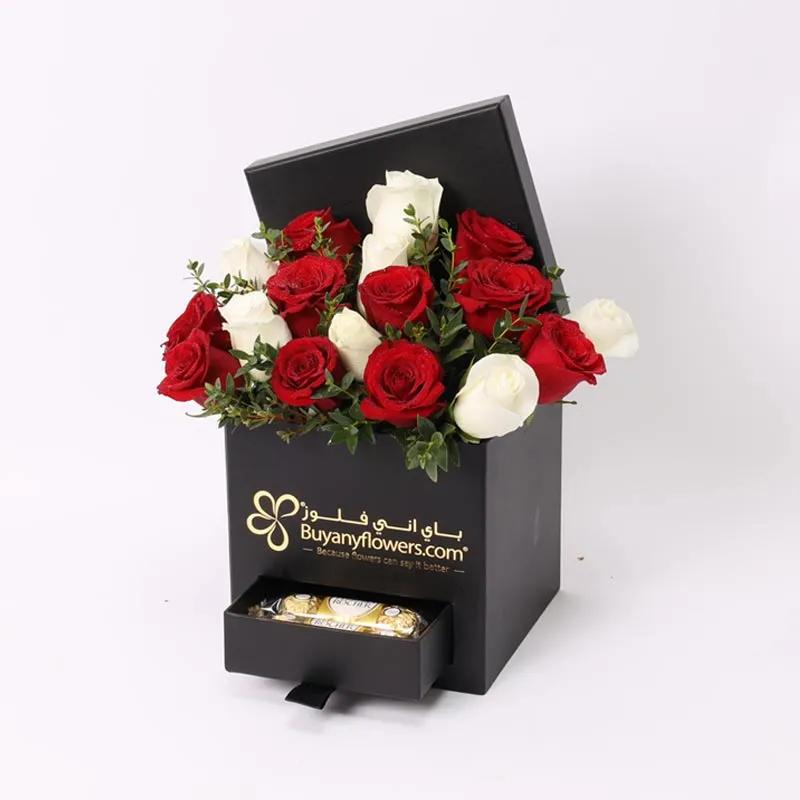 Square Choco Love Box 17 Roses