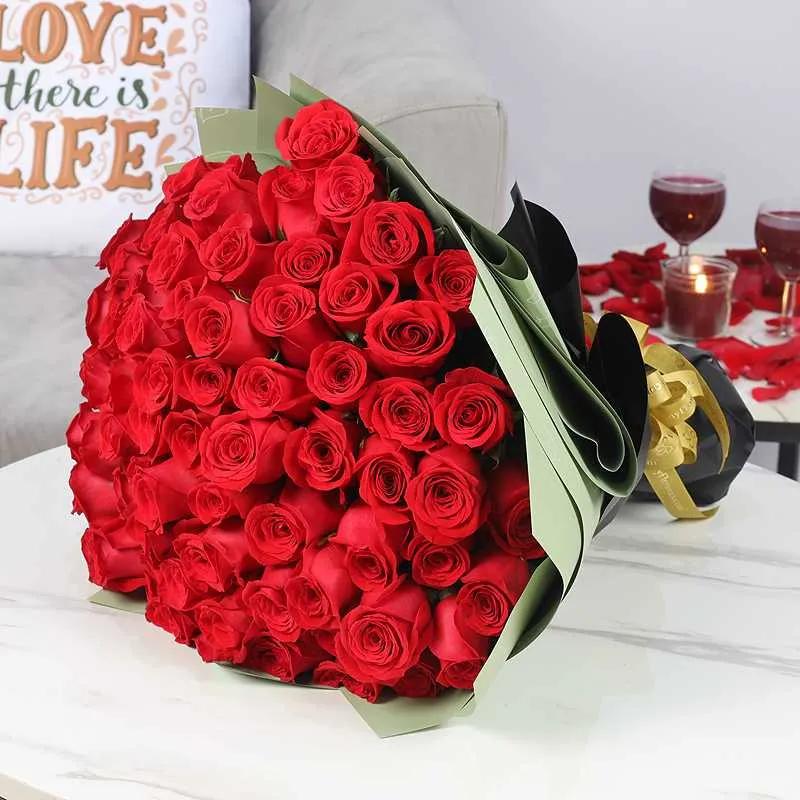 With Love 75 Red Roses Bouquet