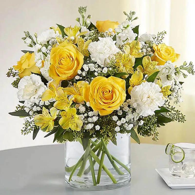 Yellow and White Flower Arrangement